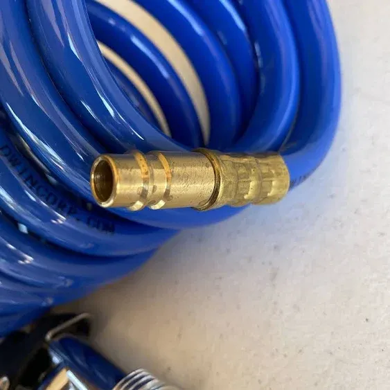 Exterior Shower Hose Coiled Water Hose Quick Connect Sprayer Rv