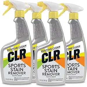 CLR Sports Stain and Odor Remover, 22 Ounce Spray Bottle (Pack of 4)