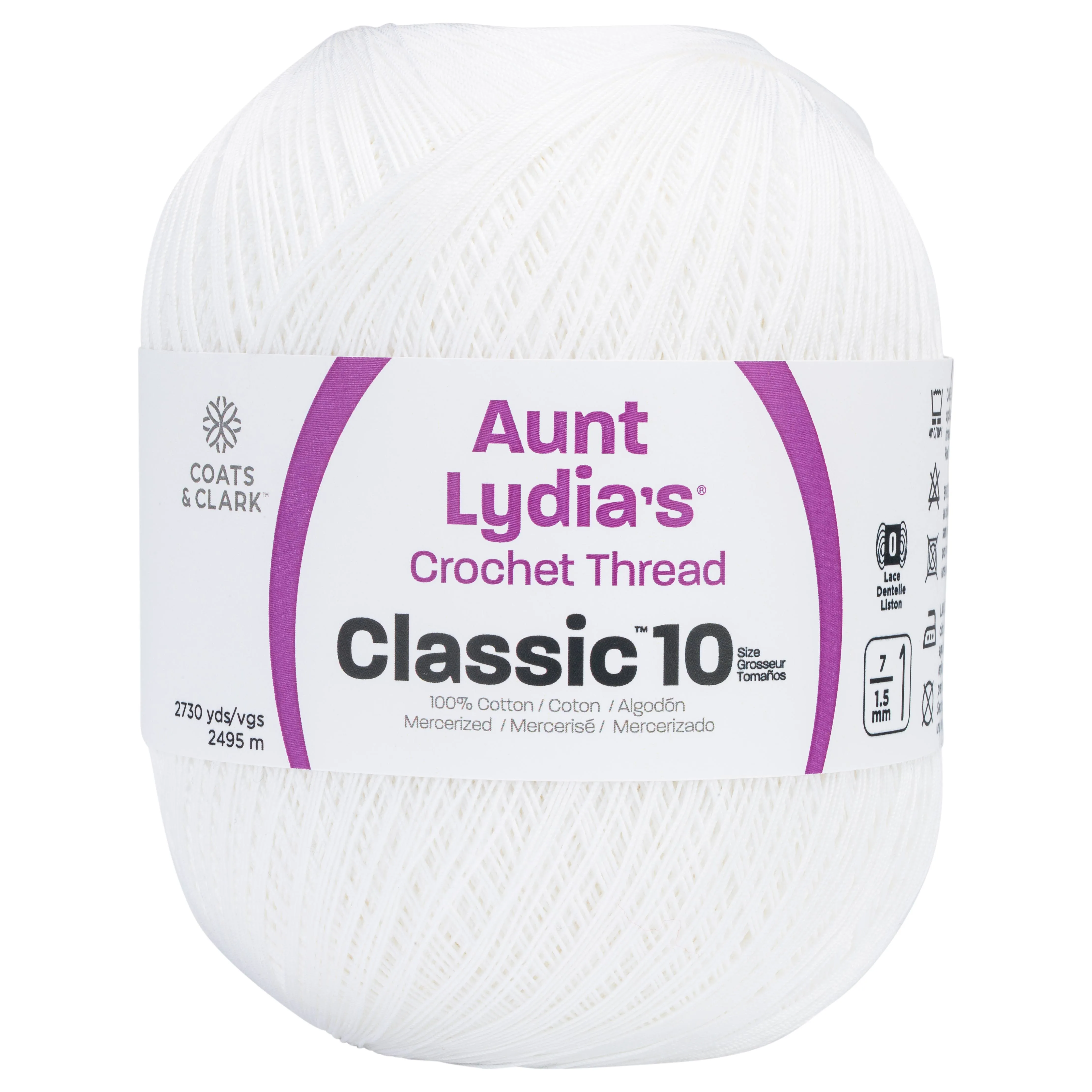 Aunt Lydia's Classic Crochet Thread Size 10 Jumbo - Natural