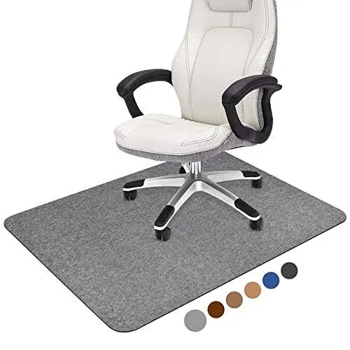 Vaukki Vintage Desk Chair Mat, Non Slip Desk Floor Mat for Hardwood Floor, Office Floor Mat Chair Floor Protector for Rolling Chair (Light Blue, 5 Ft)