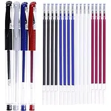 4 Pieces Heat Erase Pens with 40 Heat Erasable Fabric Refills Marking for Sewing, Quilting and Dressmaking(4 Colors)