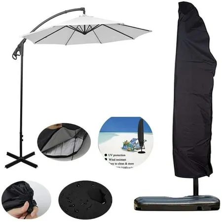 Umbrella Covers Patio Waterproof Market Parasol Covers with Zipper for 9 to 13FT Outdoor Umbrellas Large