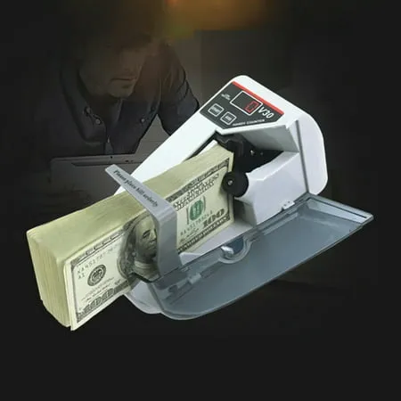 Money Counter Portable Handy Bill Cash Counting Machine Mini Currency Banknote Counter for Most Paper Currencies