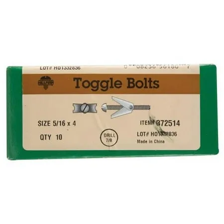 MINI TOGGLE BOLTS 5/16X4