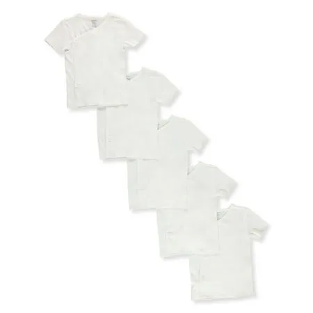 Carter's Baby Unisex 5-Pack Snap Shirts - White, 3 Months (Newborn)