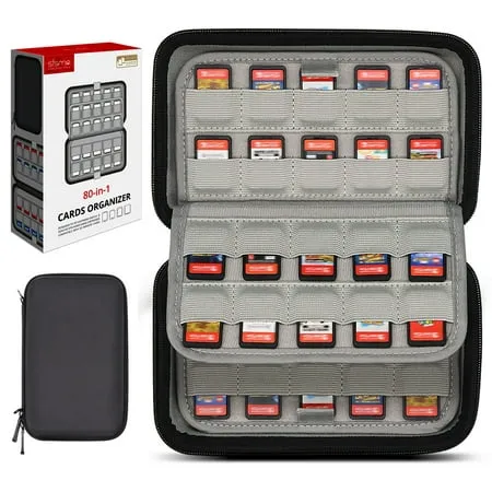 80 Game Cartridge Holders Storage Case Organizer Nintendo Switch PS Vita Games