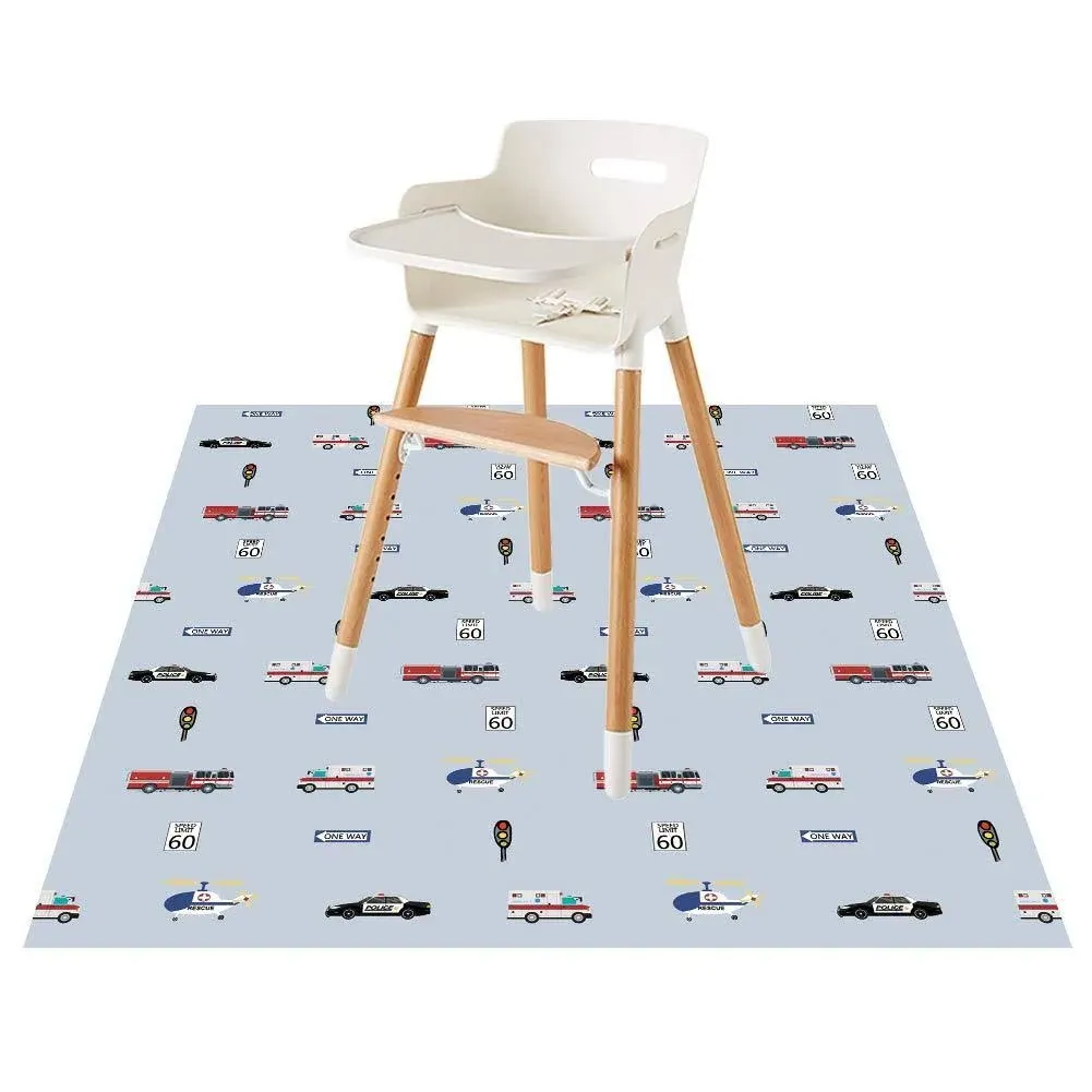 Baby Splat Floor Mat for Under High Chair/Arts/Crafts by CLCROBD, 51" Waterproof Anti-Slip Food Splash Spill Mess Mat, Washable Floor Protector Mat