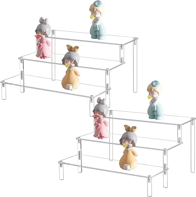 Clear 3 Tier Acrylic Cupcake Display Stand Collection Organizer Shelf Desserts H