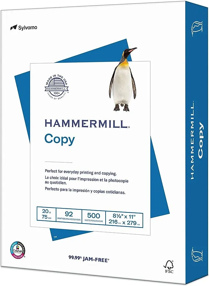 Hammermill Printer Paper, 20 lb Copy Paper, 8.5 x 14 - 1 Pallet, 30 Cases (150,000 Sheets) - 92 Bright, Made in the USA, 105015P