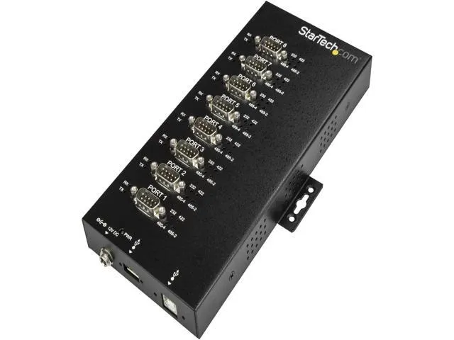 StarTech ICUSB234858I USB to RS-232/422/485 Serial Adapter - 8 Port - Industrial - 15 kV ESD Protection - USB to Serial Adapter - USB to Serial Hub