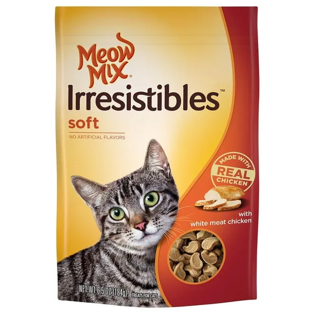 Meow Mix Irresistibles Soft Cat Treats White Meat Chicken