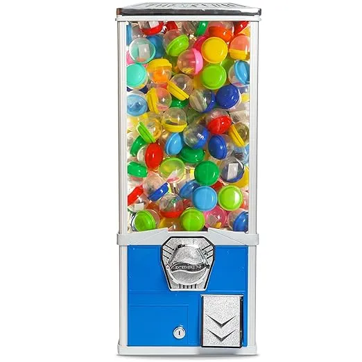 Vending Machine - Big Capsule Vending Machine - Prize Machine - Commercial Vending Machine for 2 Inch Round Capsules Gumballs Bouncy Balls - Blue