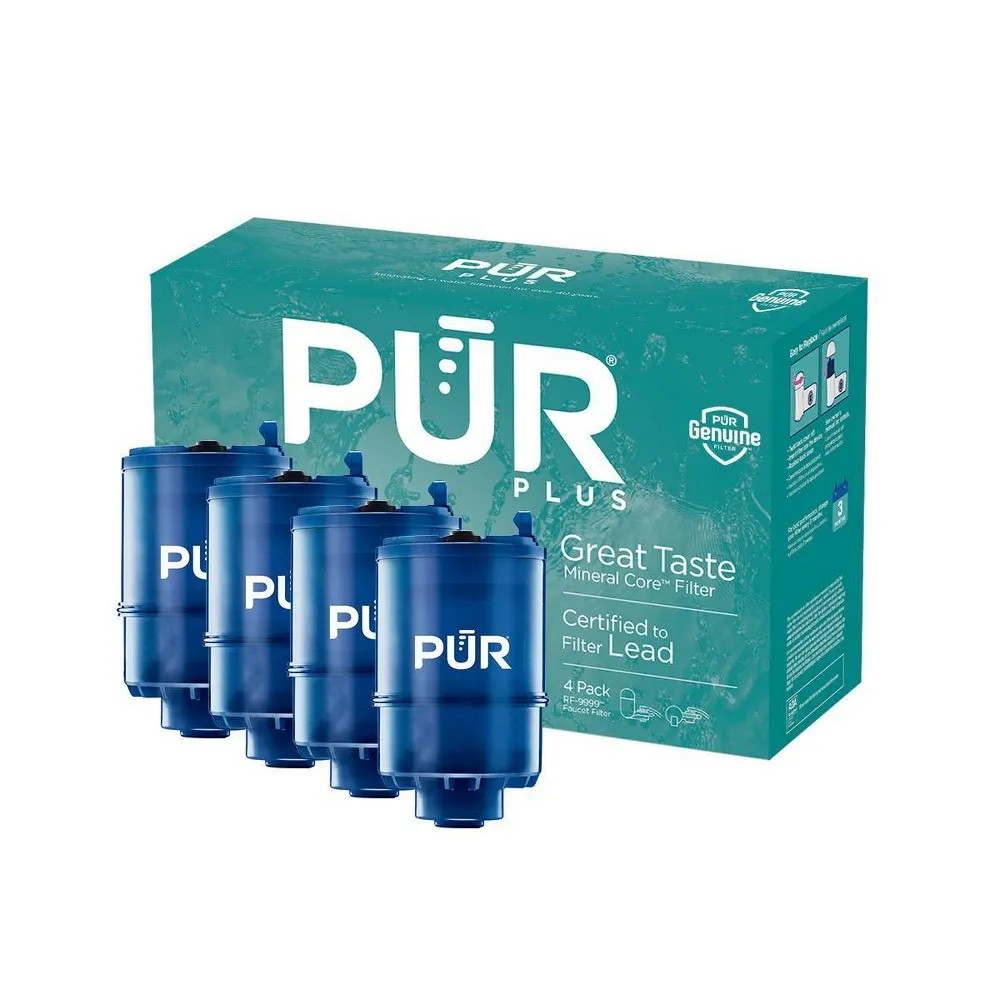 PUR PLUS Mineral Core Faucet Mount Water Filter Replacement (1 Pack) – Compatible With All PUR Faucet Filtration Systems