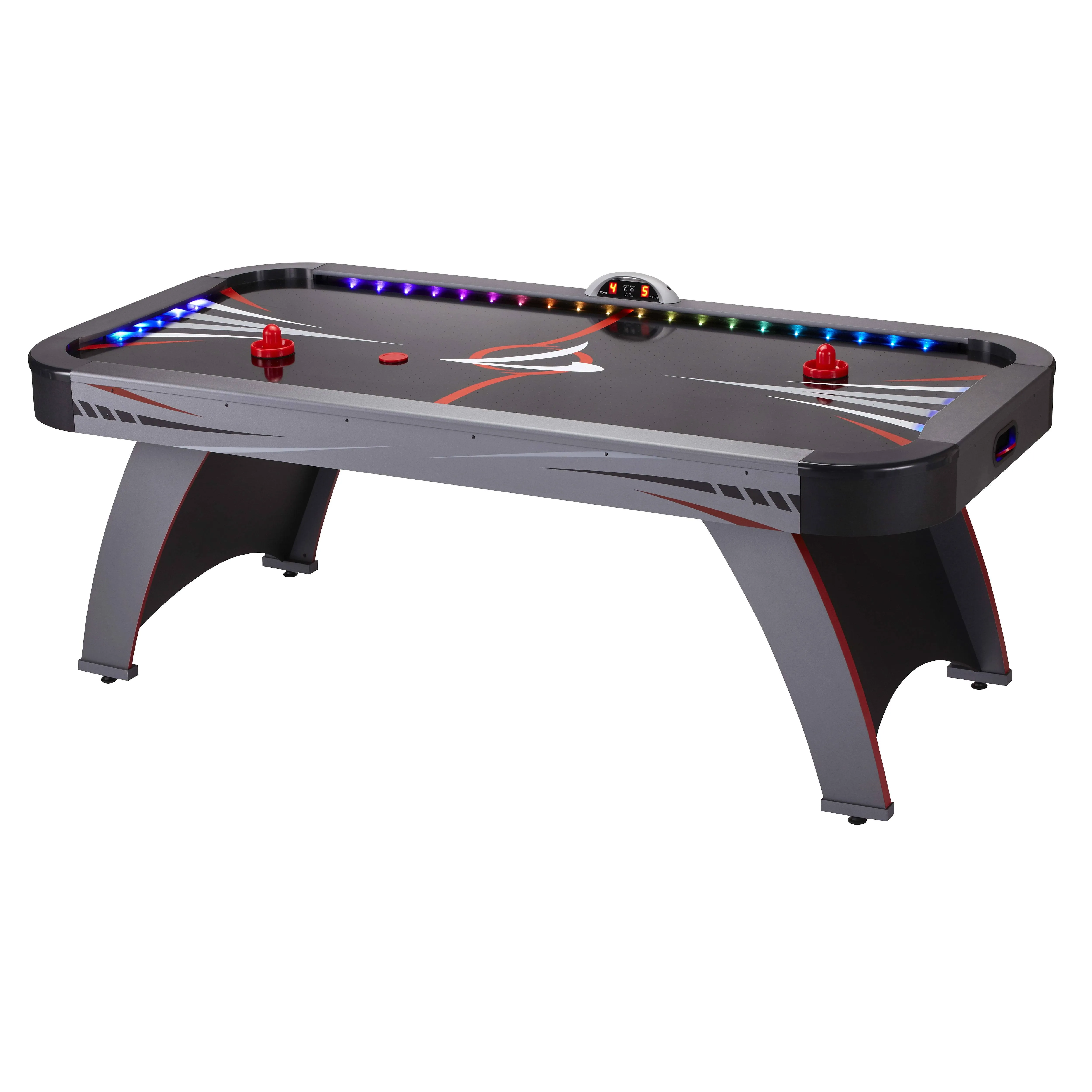 Fat Cat by GLD PRODUCTS Volt 7’ LED Illuminated Air Hockey Table with Dual Motor Action for Faster Play, Automatic Scoring and Integrated Light System That Takes Game Play to The Next Level