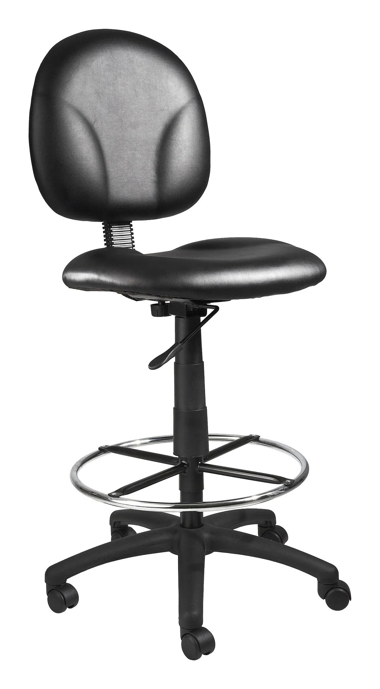 Drafting Stool with Back - Black by Boss Office Products