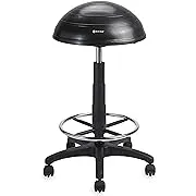 Balance Ball Chair Stool, Half-Dome Stability Ball Adjustable Tall Office