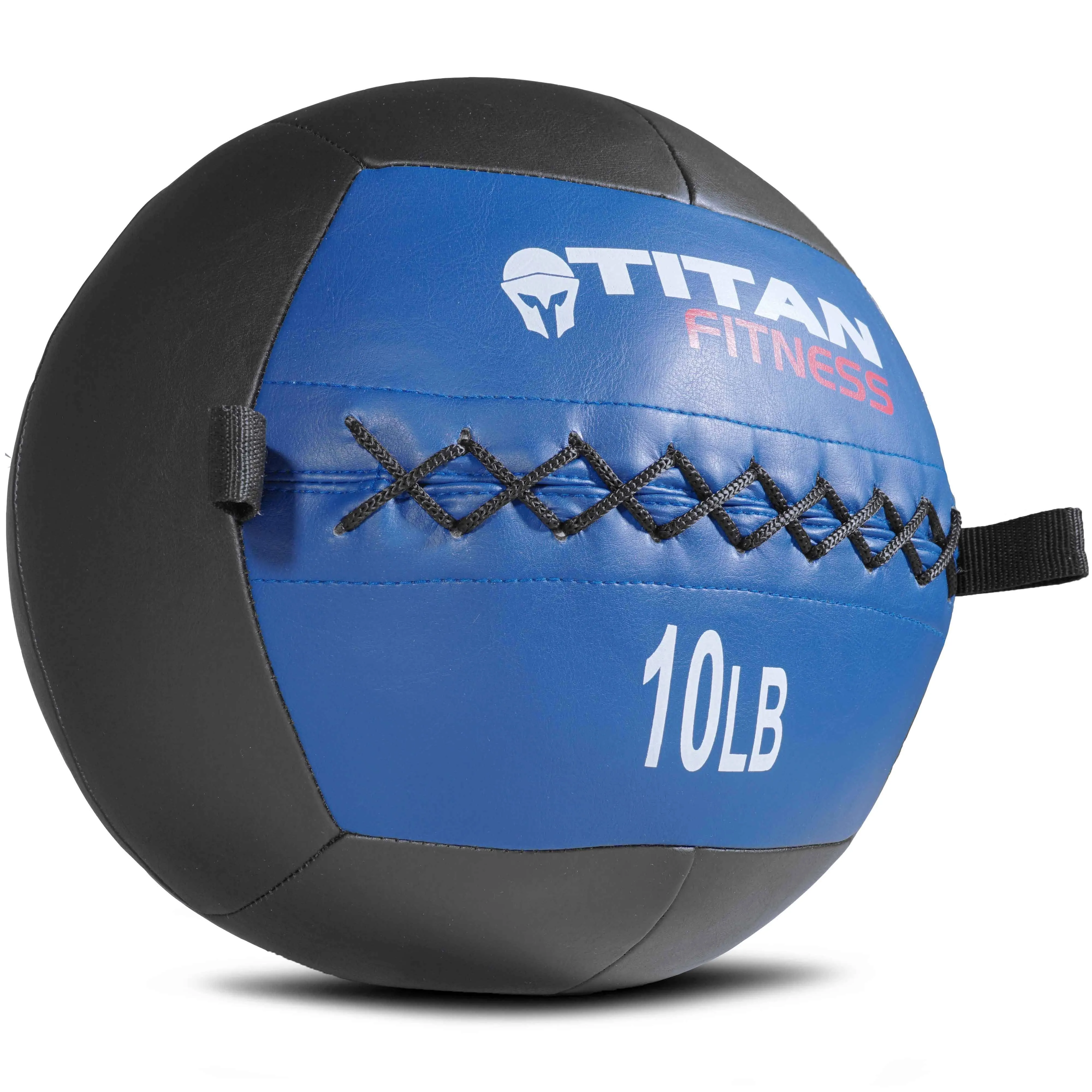 Titan Fitness 10 LB Soft Leather Medicine Wall Ball, Color-Coded Weight Ball