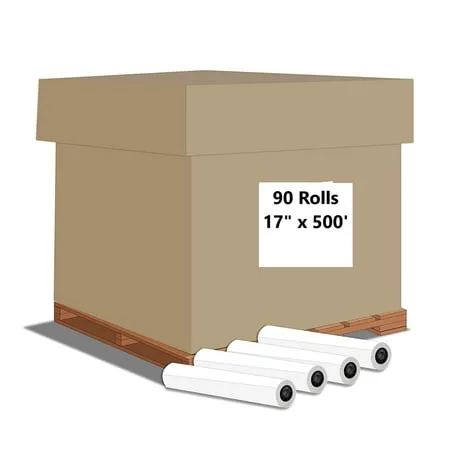 17  x 500  20# Engineering Bond Wide Format Roll (Bin of 90 Rolls)