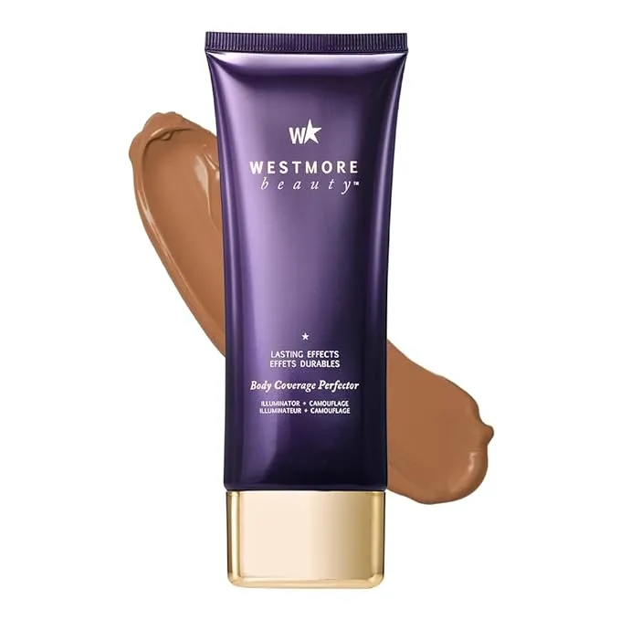 Westmore Beauty Body Coverage Perfector 7 oz/ 210ml (Warm Radiance) - Waterproof Leg and Body Makeup for Tattoo Cover Up and Mor