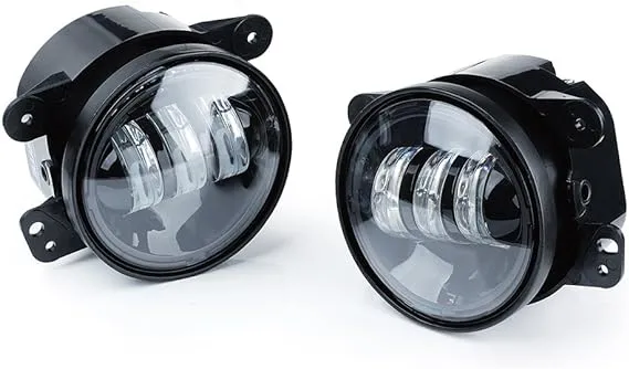 Xprite White 4" 60W Cree LED Fog Lights for Jeep Off Road