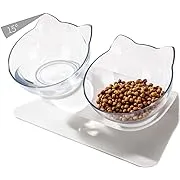 Luck Dawn Double Elevated Cat Bowls with Raised Stand