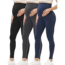 Buttergene Women's Maternity Leggings over the Belly Maternity Yoga Pants Workout Pregnancy Leggings