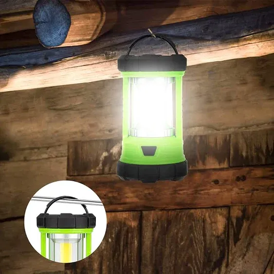 Rechargeable Camping Lantern, 3000LM 5 Light Modes Camping Light 4400 Capacity Phone Charger LED Impact-Resistant Flashlight Lantern Portable Waterproof Hurricane Lanterns for Emergency(Black)