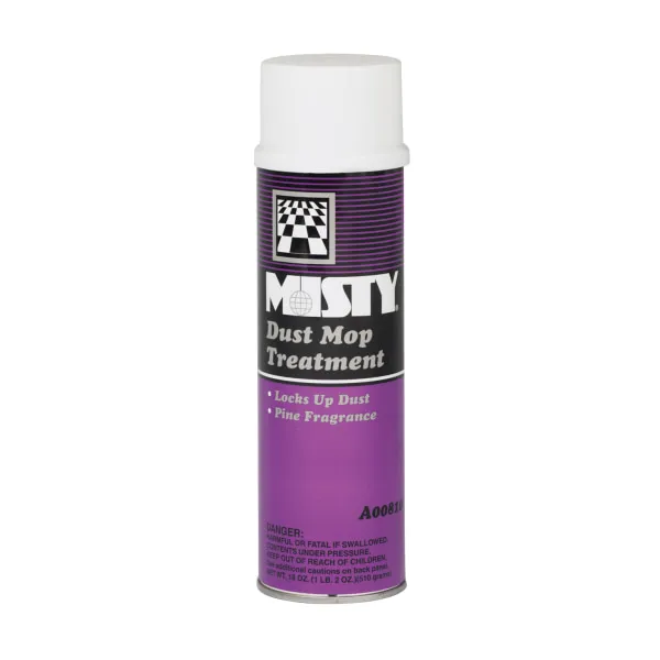 MISTY Dust Mop Treatment - 12 / CT - Spray - 18 fl oz (0.6 quart) - Pine Scent - 12 / Carton - White