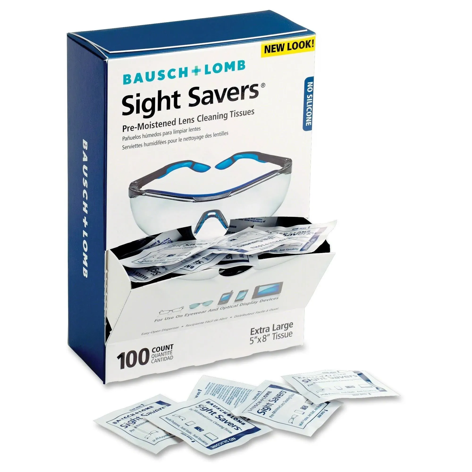 Bausch & Lomb Sight Savers Premoistened Lens Cleaning Tissues, 100