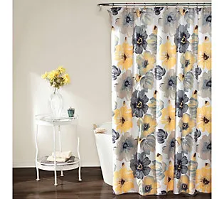 Lush Decor Leah Shower Curtain Gray/Purple Single 72x72