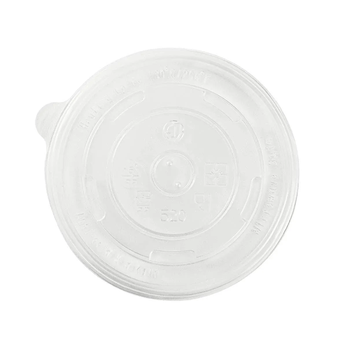 16oz PP Plastic Food Container Flat Lids (112mm) - 1,000 pcs