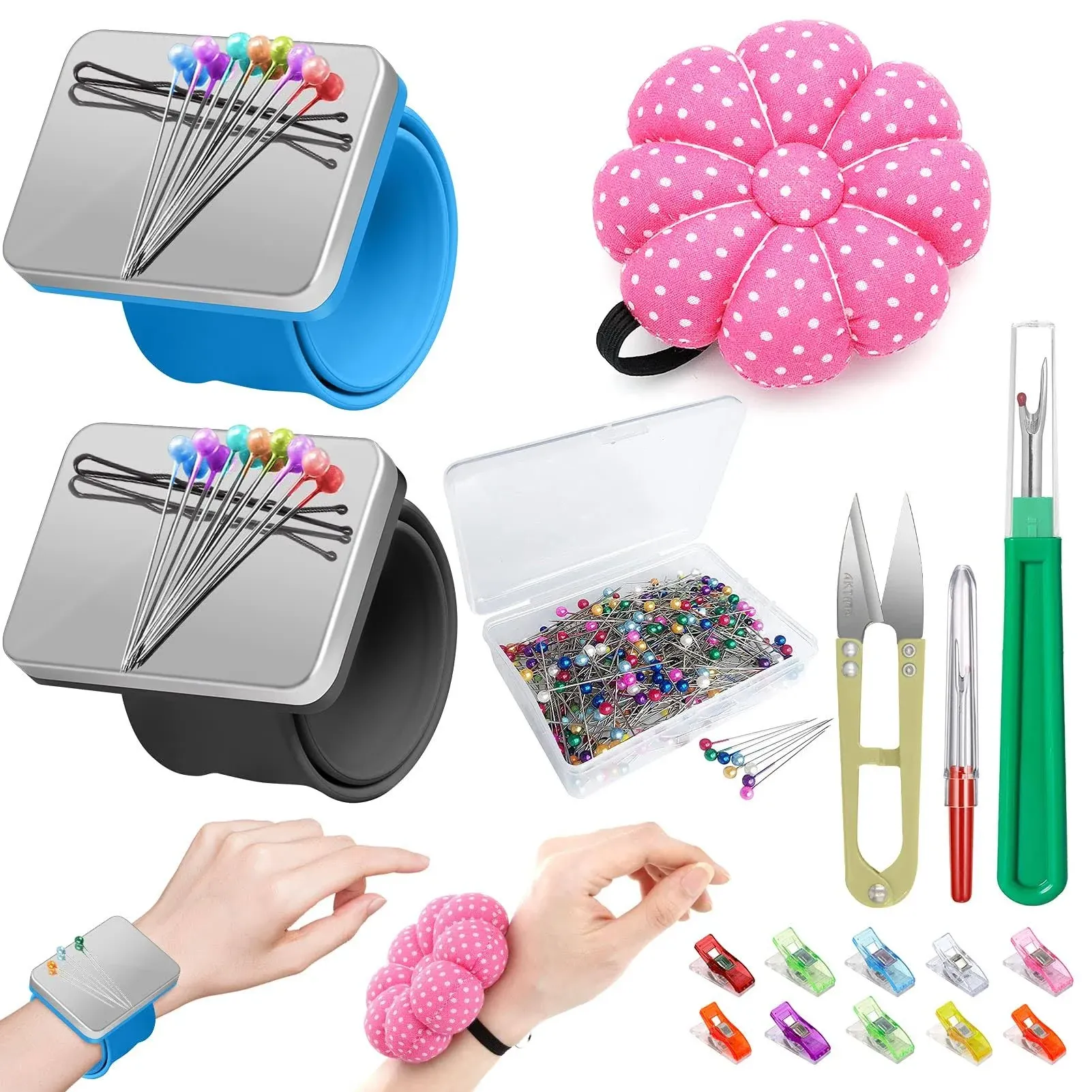 ICNOW 216 Pcs Sewing Pin Cushion Kit