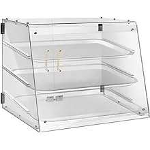 Wutfly 3 Tray Bakery Display Case with Rear Doors - 21&#034; x 17 3/4&#034; x 16 1/2&#034;