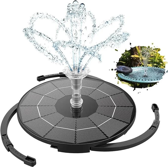 AISITIN 3.5W Solar Fountain Pump for Water Feature Outdoor DIY Solar Bird Bath Fountain with Multiple Nozzles, Solar Powered Water Fountain for Garden, Ponds, Fish Tank and Aquarium