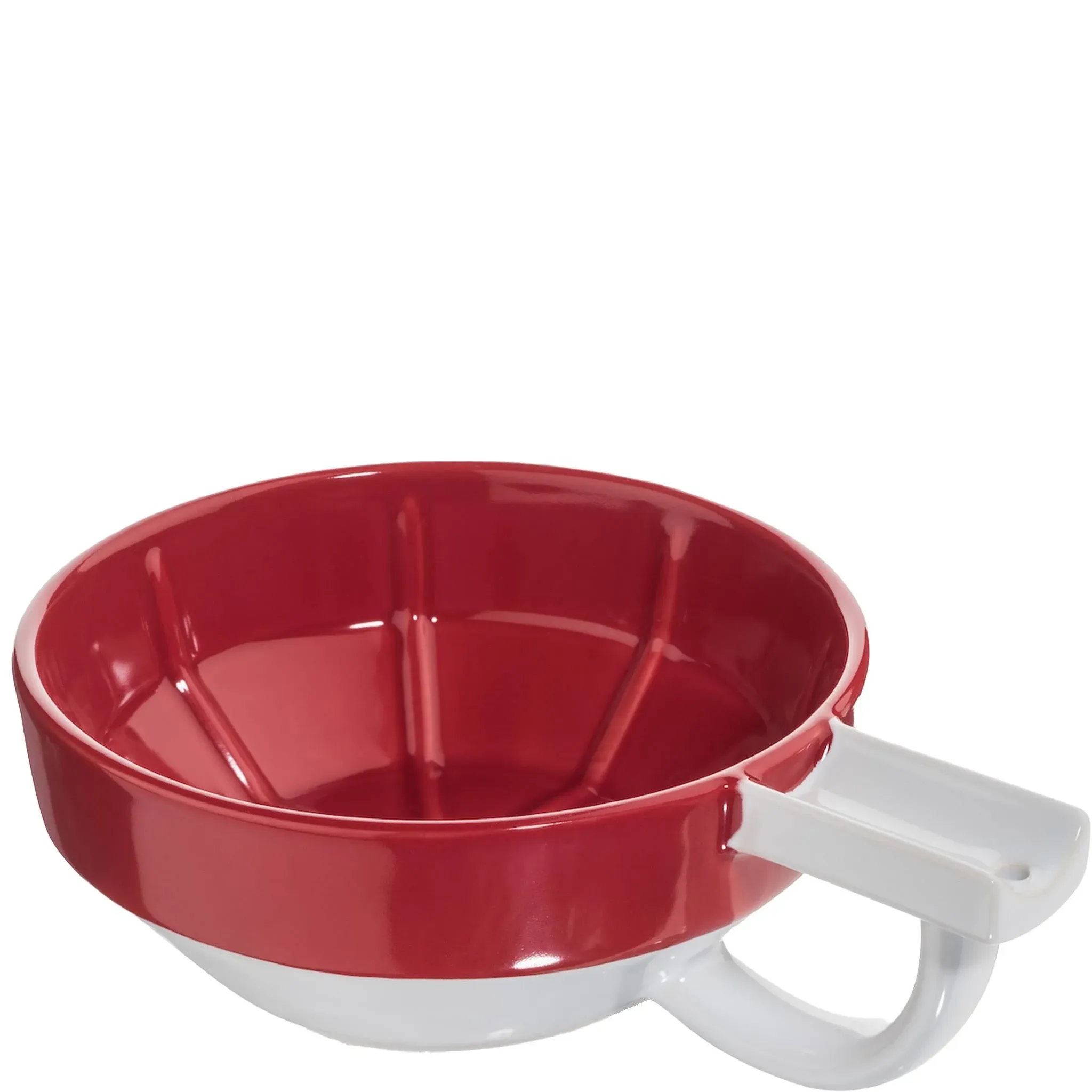 Stoneware Lather Bowl (Red/White) - by Fine Accoutrements