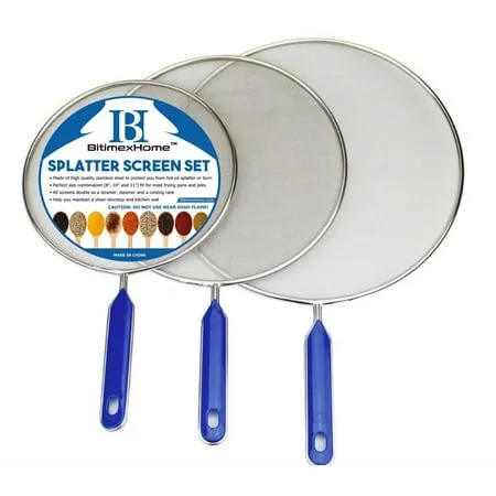 Splatter Screen Set of 3 (8",10",11" - BLUE)