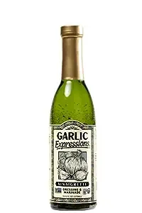 Garlic Expressions Vinaigrette Salad Dressing, Marinade | Non GMO, Vegan, Gluten Free Garlic Oil Vinaigrette Dressing | 12 Ct