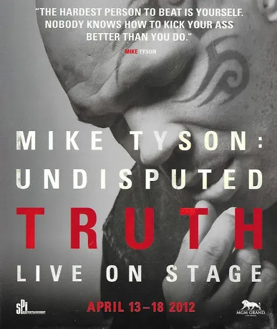 MIKE TYSON UNDISPUTED TRUTH LIVE ON STAGE On-site Commemorative Program + ticket