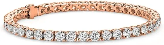 Cate & Chloe Olivia 18K Tennis Bracelet, Womens 18K White Gold Plated Tennis Bracelet W/Cubic Zirconia Crystals, 7.5" Sparkling