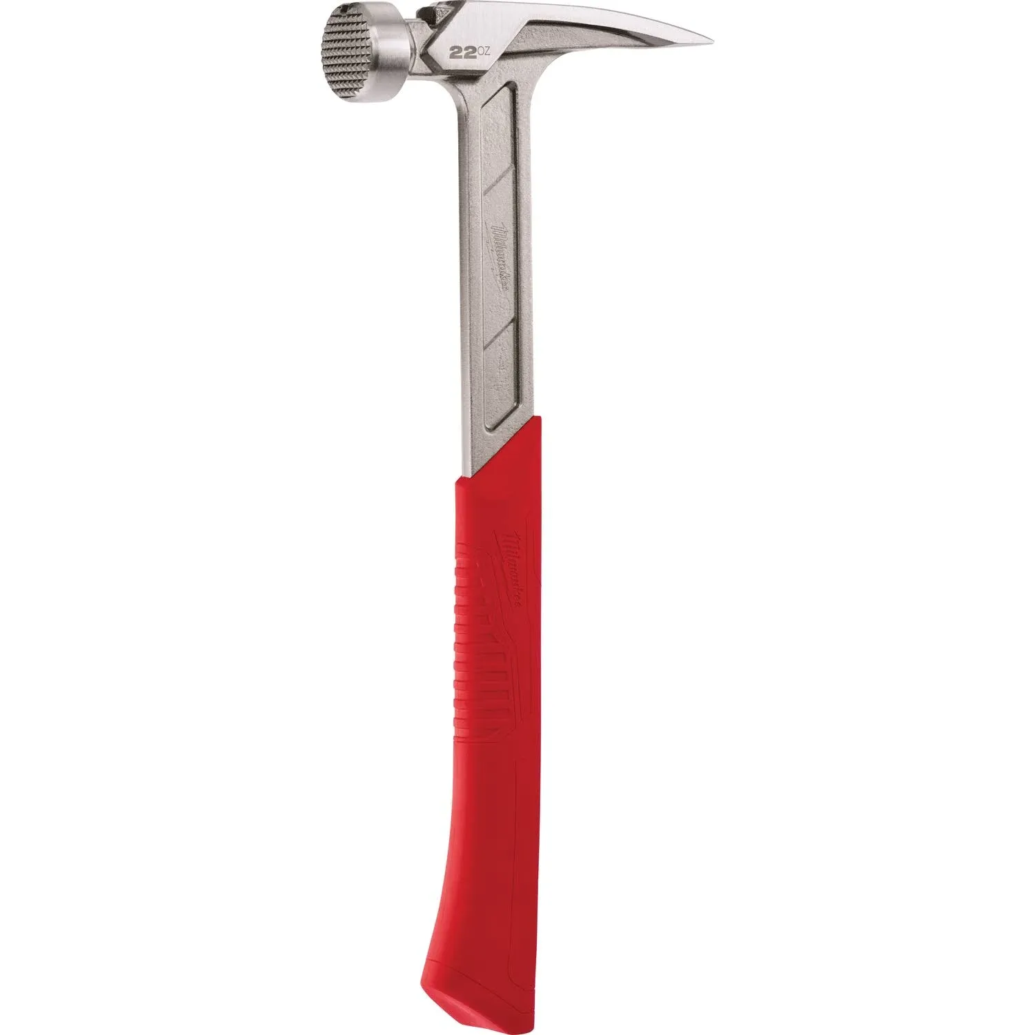 Milwaukee Framing Hammer Straight Claw Milled Face Shock Shield Grip Red 22 Oz