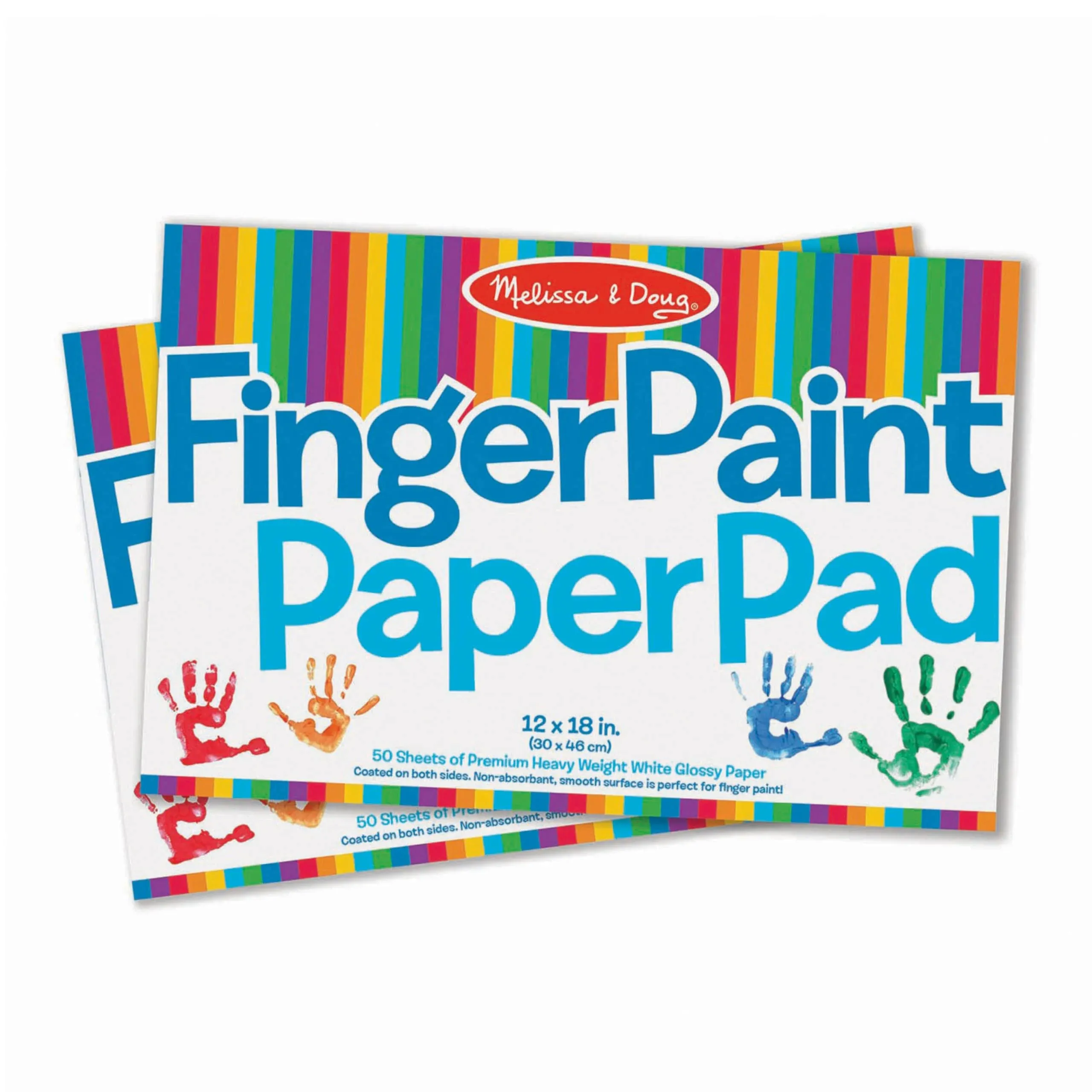 Melissa Doug Finger Paint Paper Pad 12 x 18 Inches 50 Sheets 2-Pack