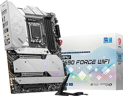 MSI Z690 FORCE WIFI Gaming Motherboard (ATX, 12th Gen Intel Core, LGA 1700 Socket, DDR5, PCIe 4, CFX, M.2 Slots, Wi-Fi 6E)