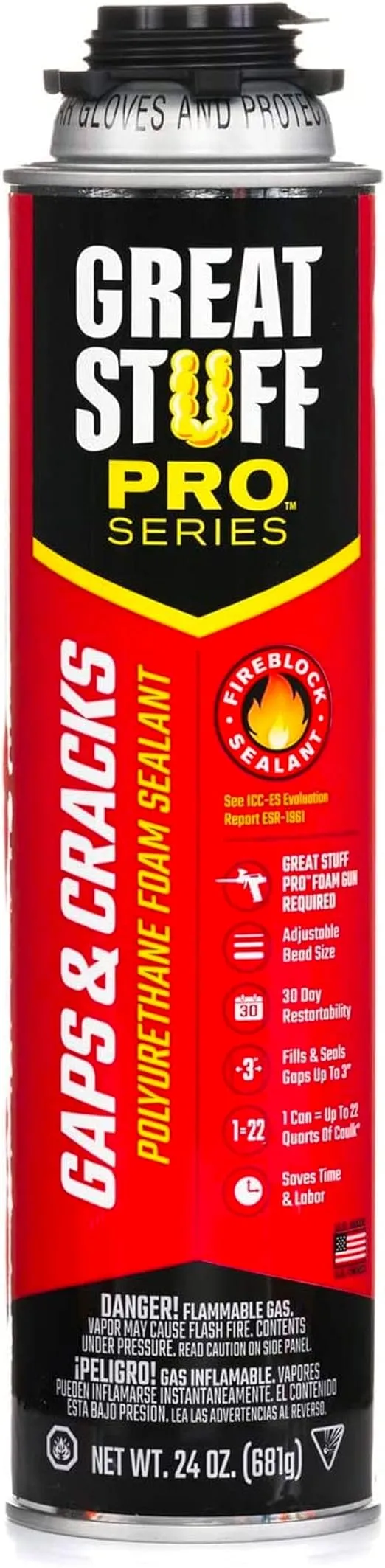 GREAT STUFF PRO Gaps & Cracks Foam Sealant 24 oz