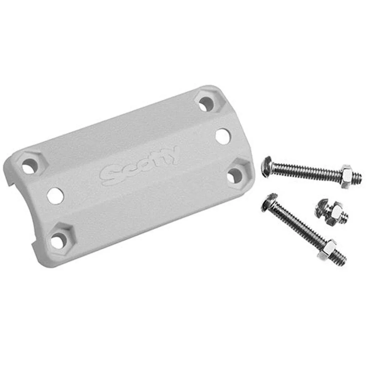 Scotty 242 Rail Mount Adapter - 7/8in-1in - White