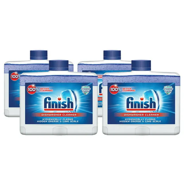 Finish Dual Action Dishwasher Cleaner: Fight Grease & Limescale Fresh 8.45 oz. (Pack of 4)