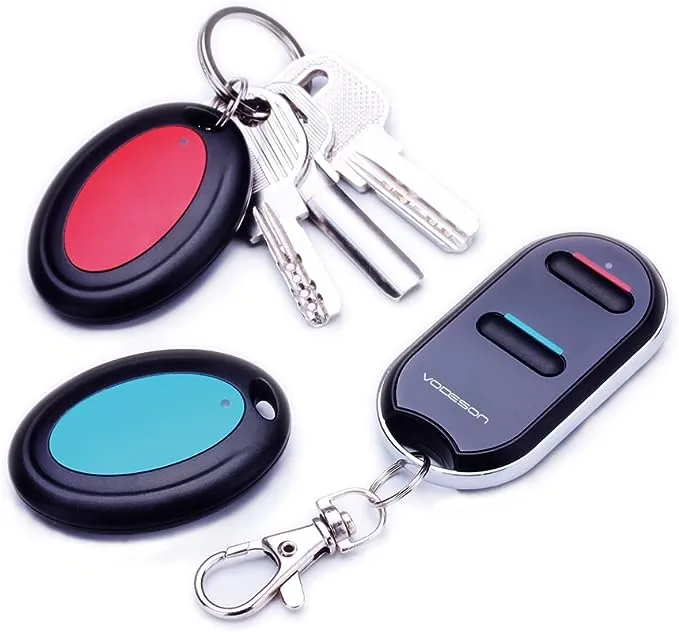 VODESON Key Finder Locator,Wireless Key Tracker,Remote Finder Tracking Device,Easy to Use,Perfect for Seniors,Tracker Tags for Car Keys,Phones,Wallet,TV Remote control, Batteries Included