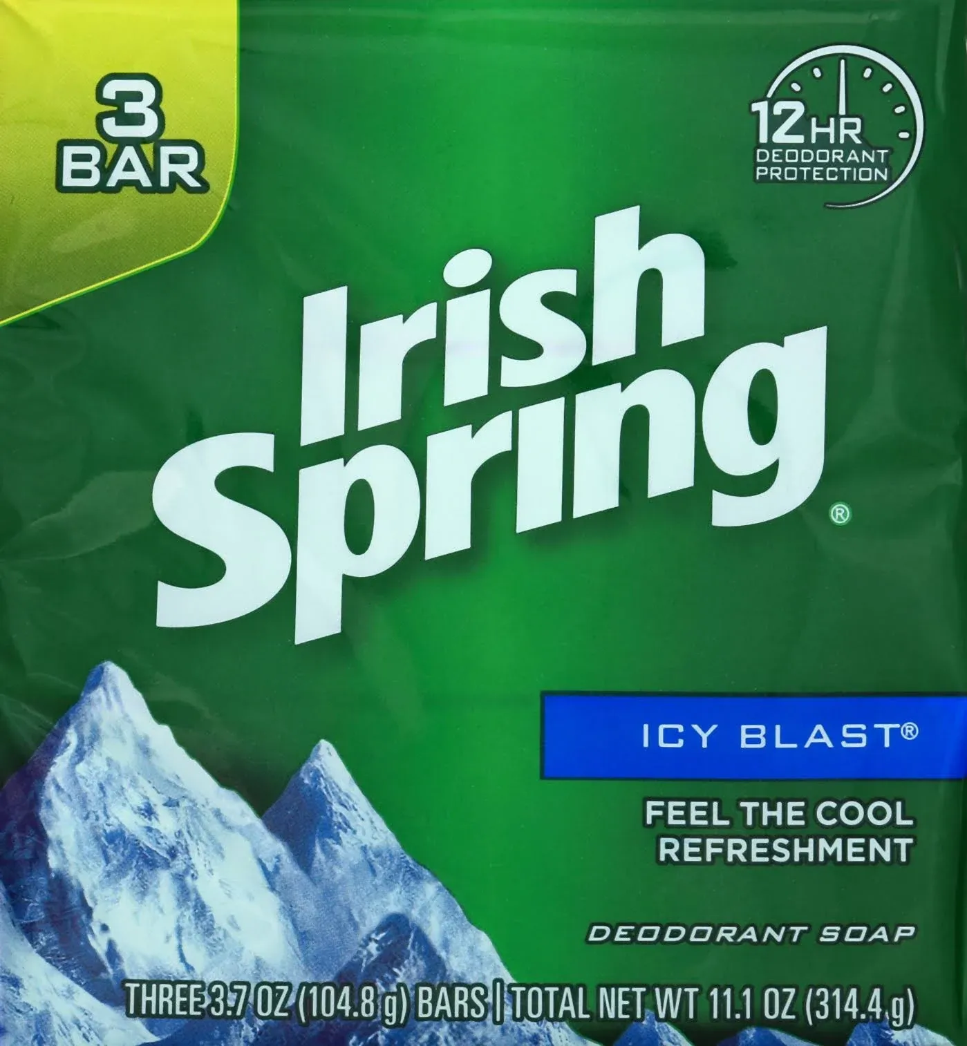 Irish Spring Deodorant Bar Soap Icy Blast