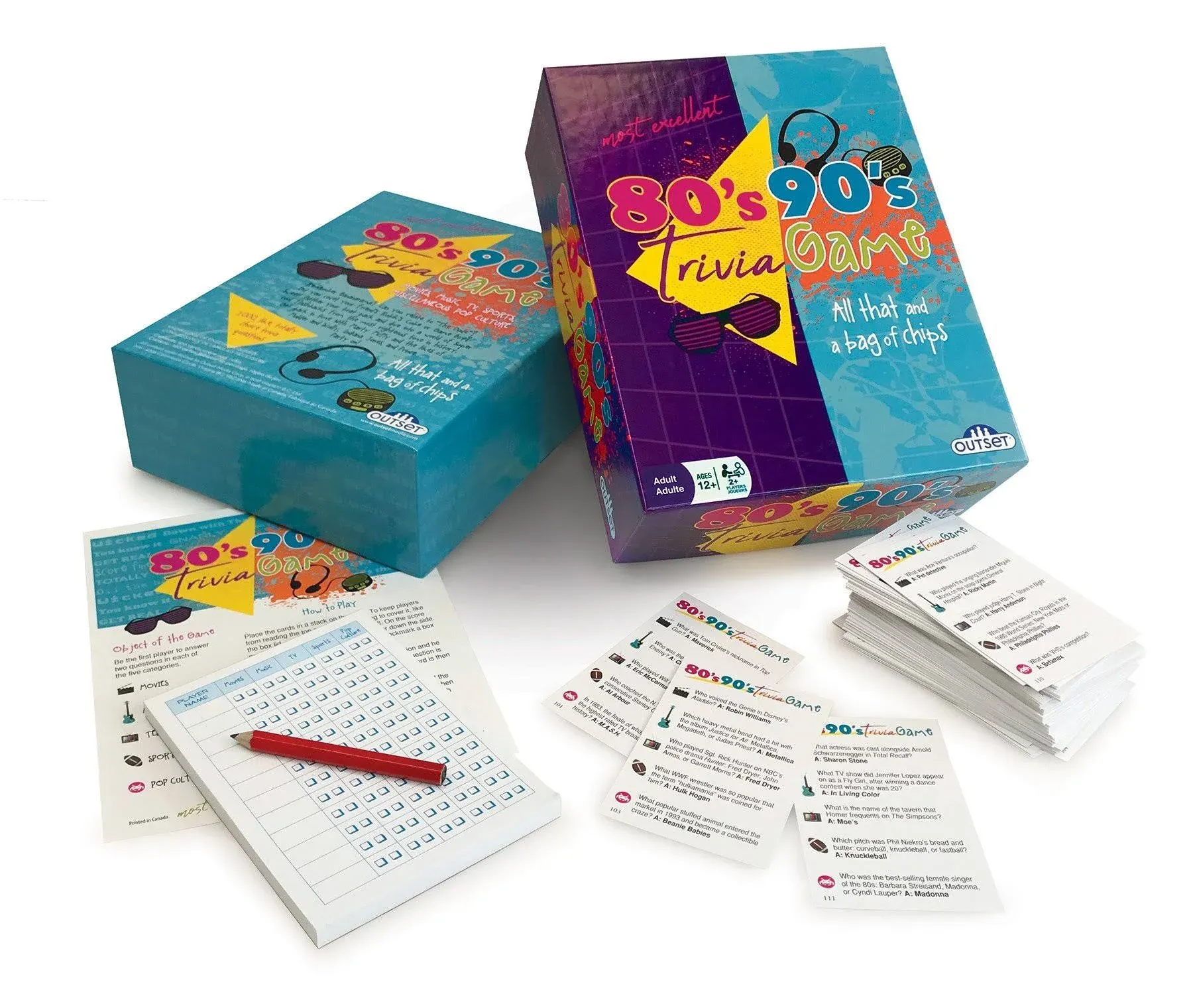 New In Original Plastic 80&#039;s 90&#039;s Trivia Game for Ages 12 and up by Outset Media