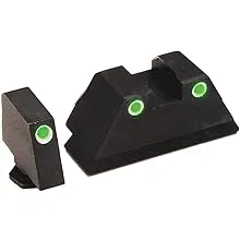 AmeriGlo GL-329 Tall Suppress 3Dot Tritium For Glock, Black