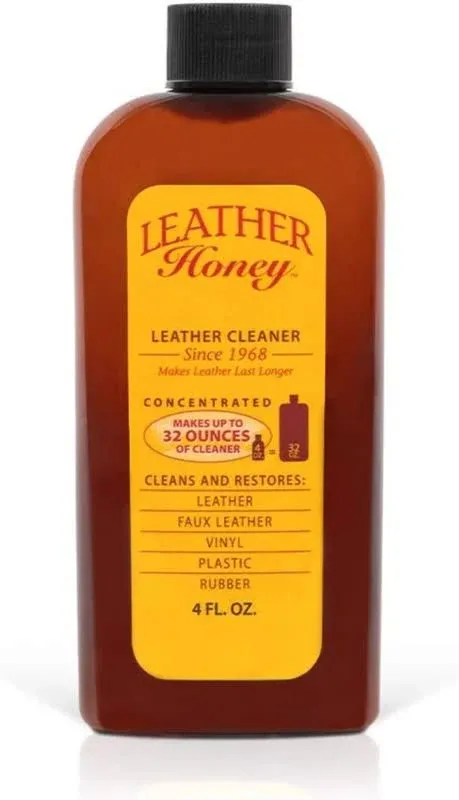 Leather Honey Leather Cleaner The Best Leather Cleaner for Vinyl and Leather Apparel, Furniture, Auto Interior, Shoes and Accessories. Does Not Require Dilution. Ready to Use, 8 Ounce Bottle!